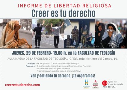 Presentación del Informe de Libertad Religiosa de Ayuda a la Iglesia Necesitada @ Facultad de Teología del Norte de España - Aula Magna