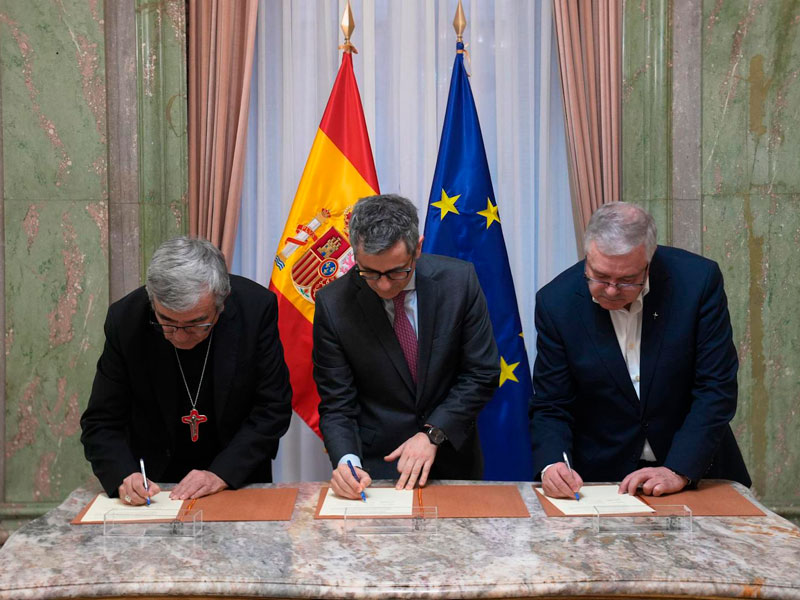 La Iglesia en España y el Gobierno firman un acuerdo para atender la reparación de víctimas de abusos sexuales a través del Defensor del Pueblo 1 2026 firma acuerdo