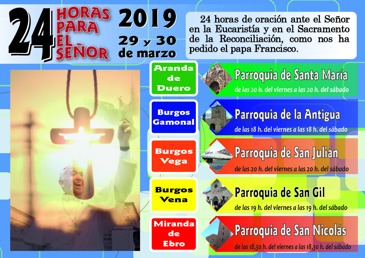 La diócesis se prepara para vivir las «24 horas para el Señor» 1 Cartel 24 horas 2019