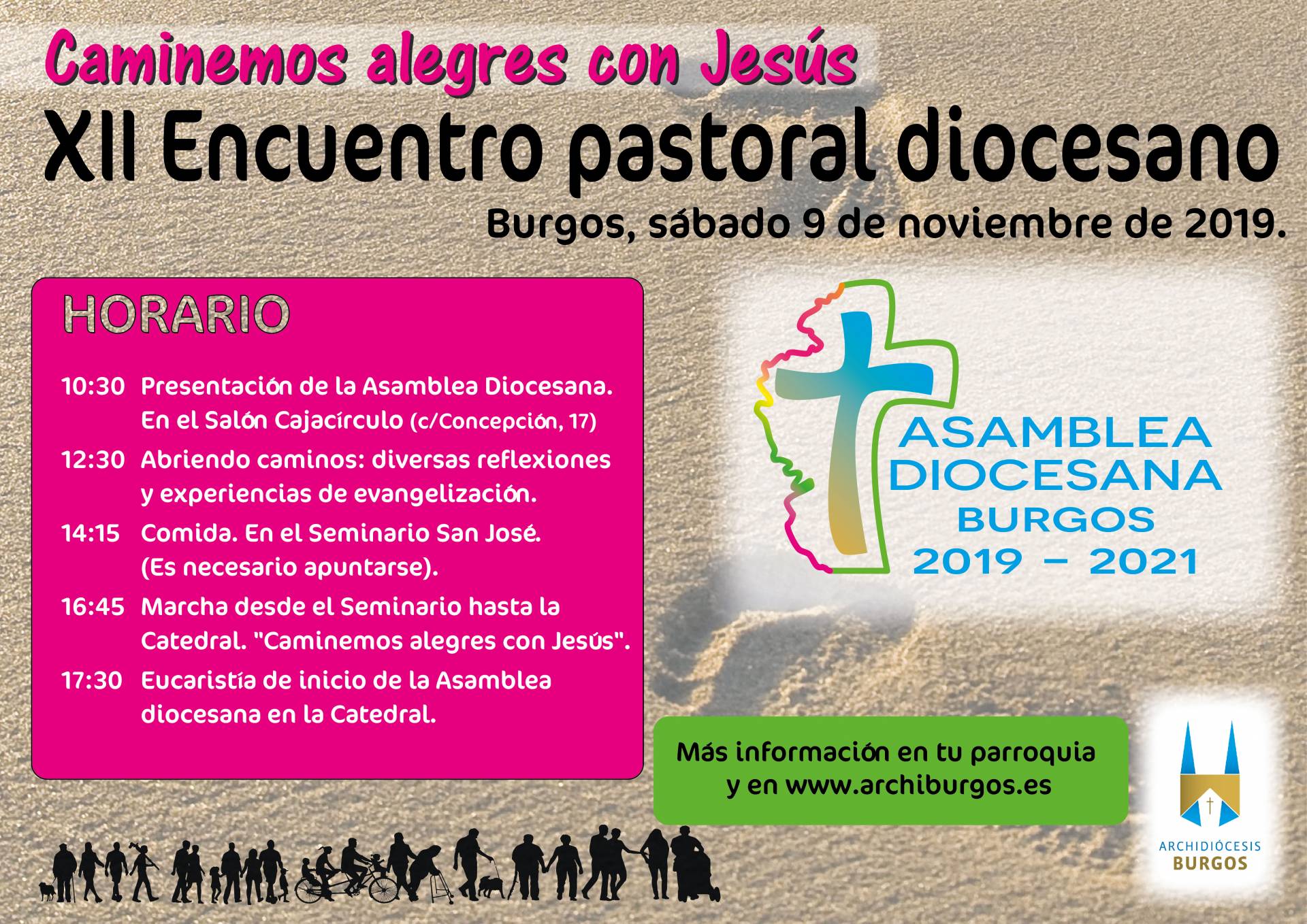 Comienza la Asamblea Diocesana en el marco del XII Encuentro Pastoral 1 Cartel XII Encuentro Pastoral Diocesano 2019