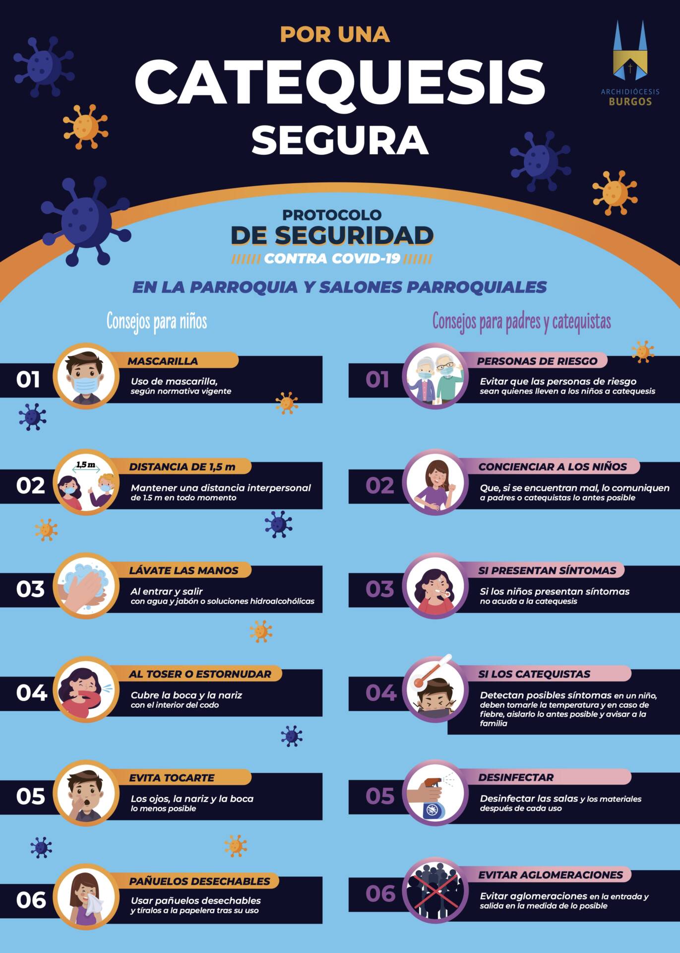 Las parroquias adaptarán las catequesis para garantizar la seguridad 2 Cartel catequesis - covid