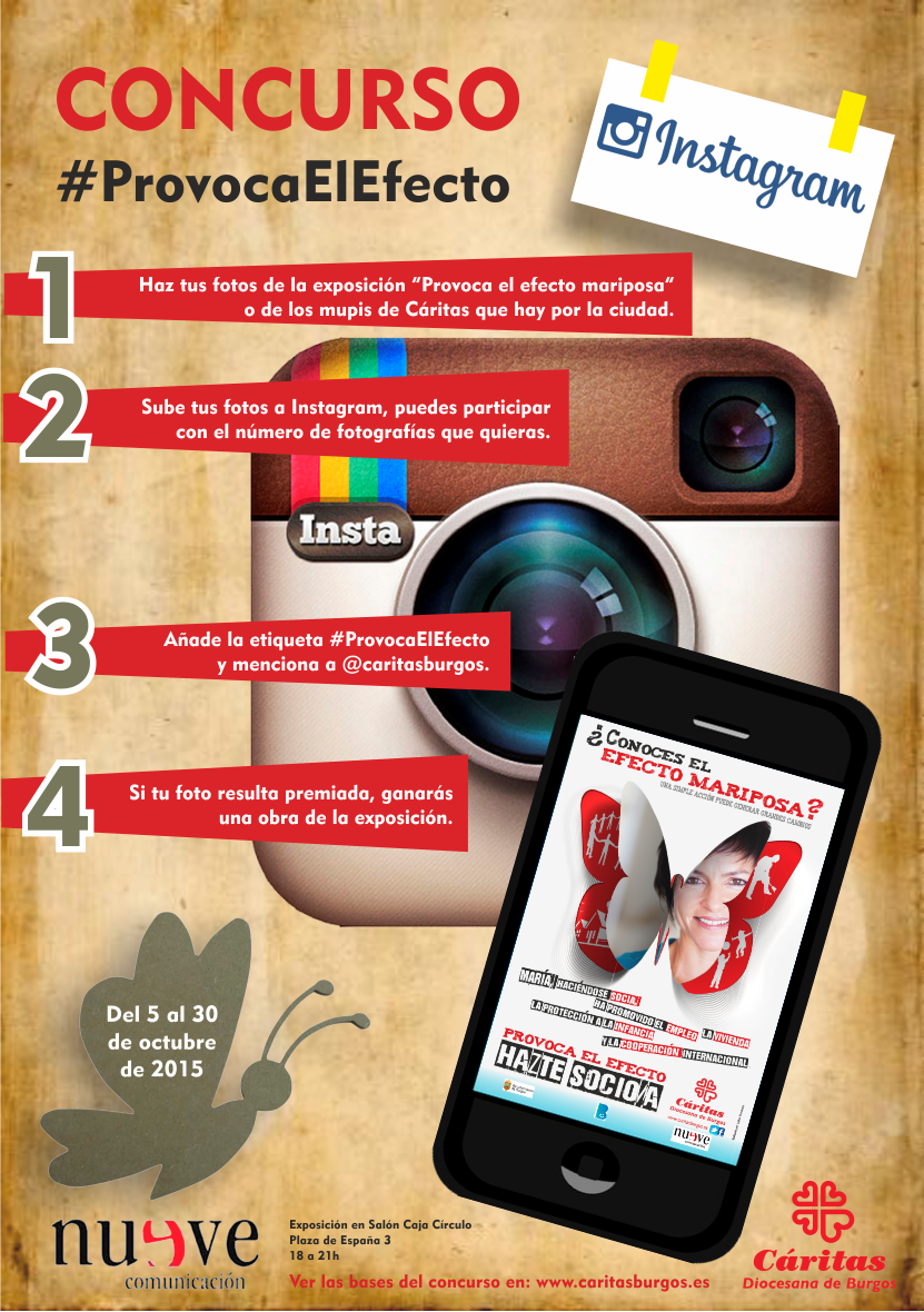 Cáritas invita a sumarse al «efecto mariposa» en su campaña de captación de socios 2 Concurso Instagram