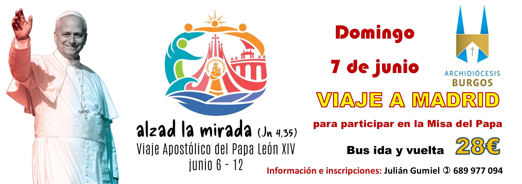 La archidiócesis organiza una peregrinación a Madrid para asistir a la misa del papa León XIV 2 archidiocesis burgos organiza peregrinacion madrid misa leon