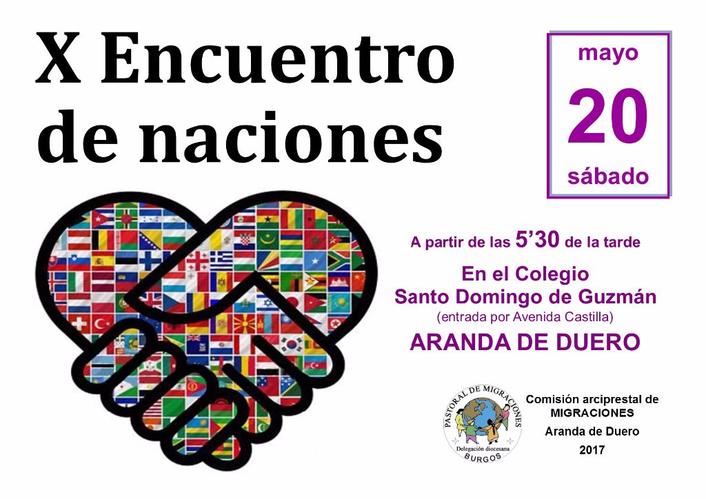 Diversas culturas se darán a conocer en el X Encuentro de naciones 1 Cartel X Encuentro de naciones 20-05-17