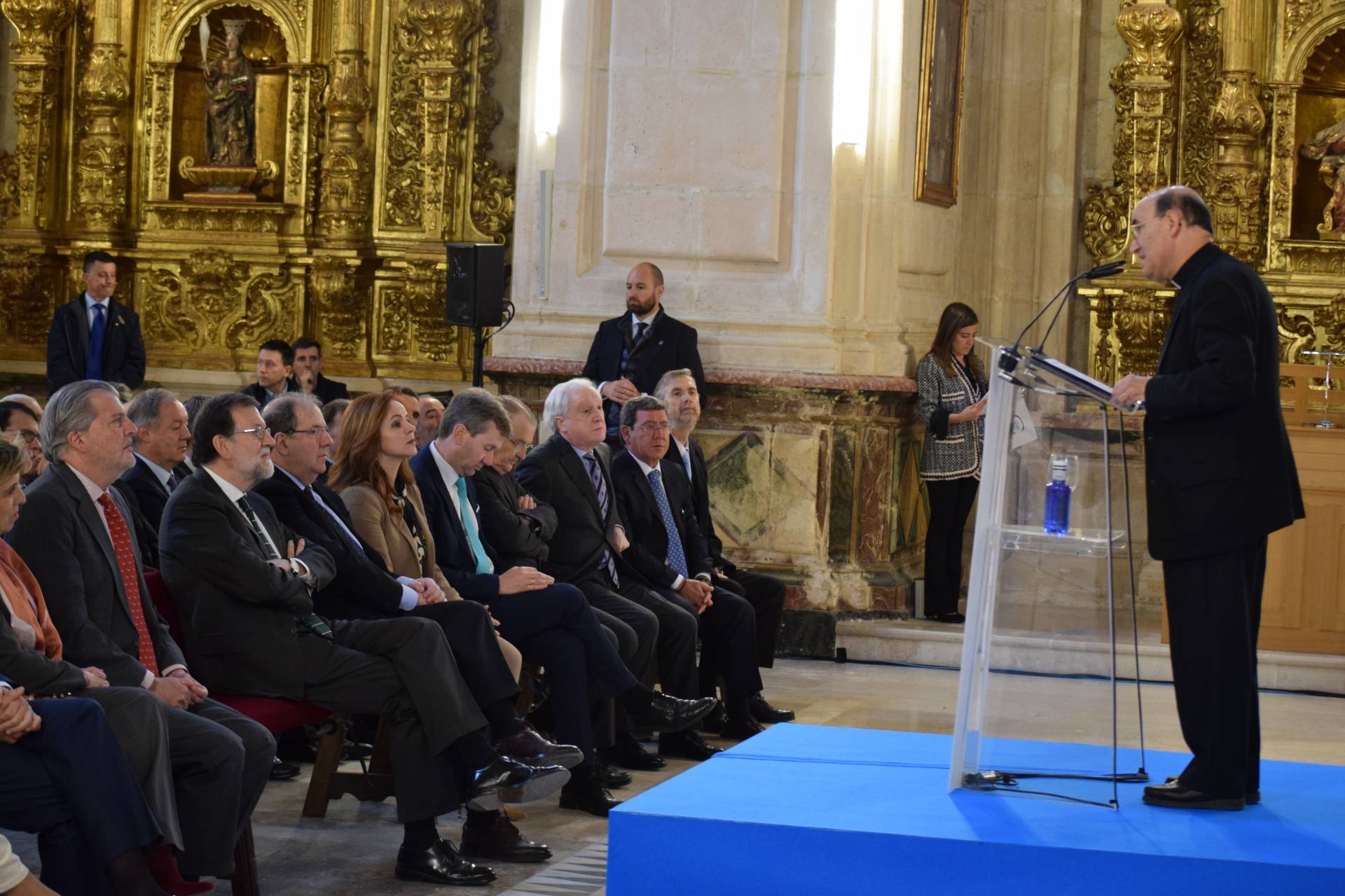 Discurso del arzobispo ante la visita del Presidente del Gobierno a la Catedral 1 El arzobispo, en su intervención.