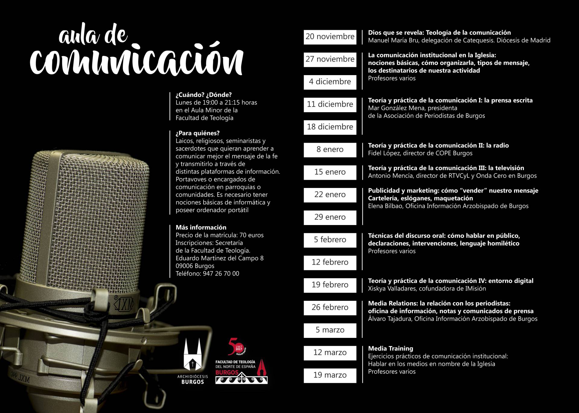 Aula de comunicación para agentes de Iglesia 1 comunicacion facultad 2017-2018