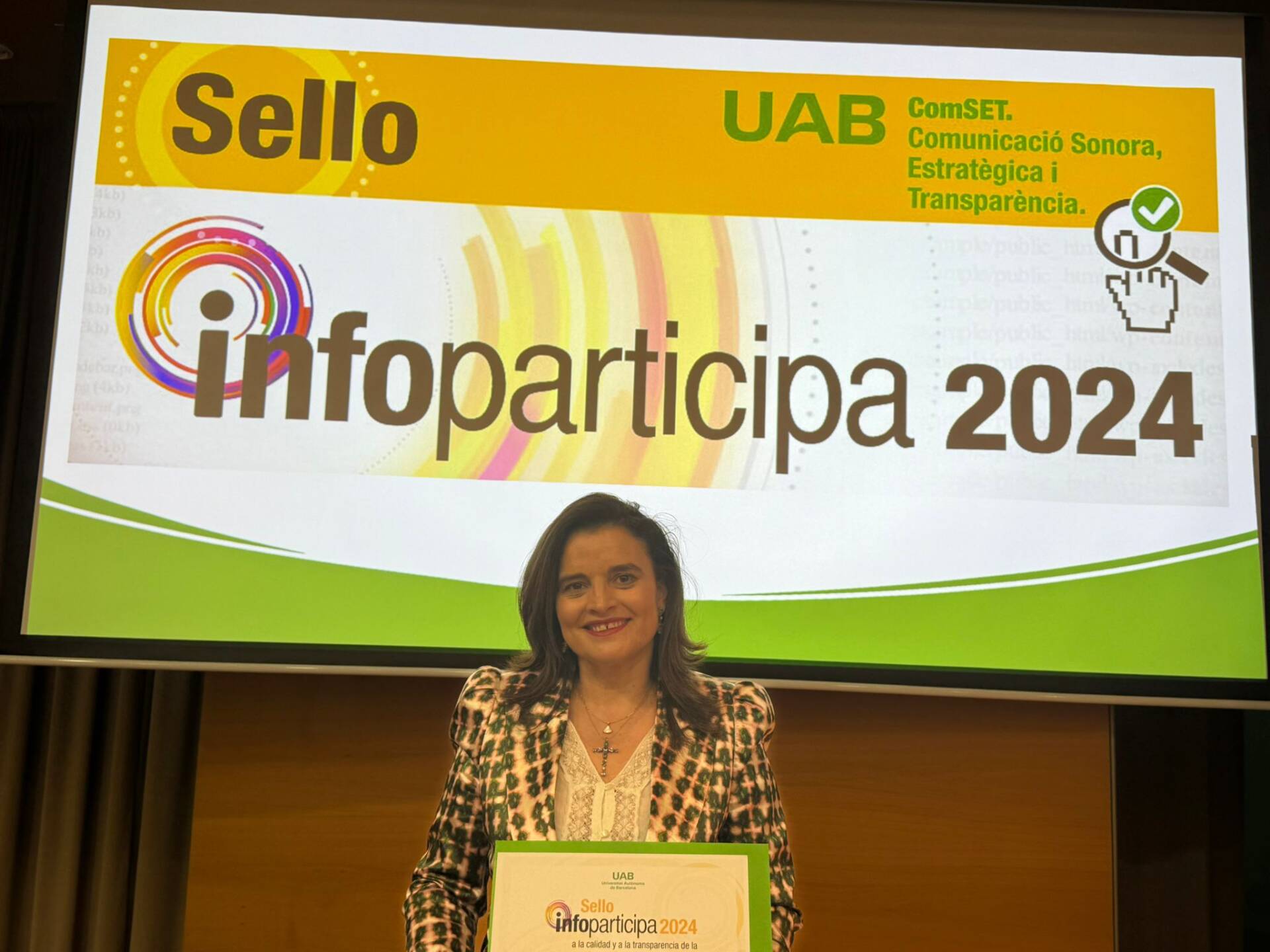 La ecónoma de la archidiócesis recibe el Sello de Calidad y Transparencia de Infoparticipa 1 La ecónoma de la archidiócesis recibe el Sello de Calidad y Transparencia de Infoparticipa