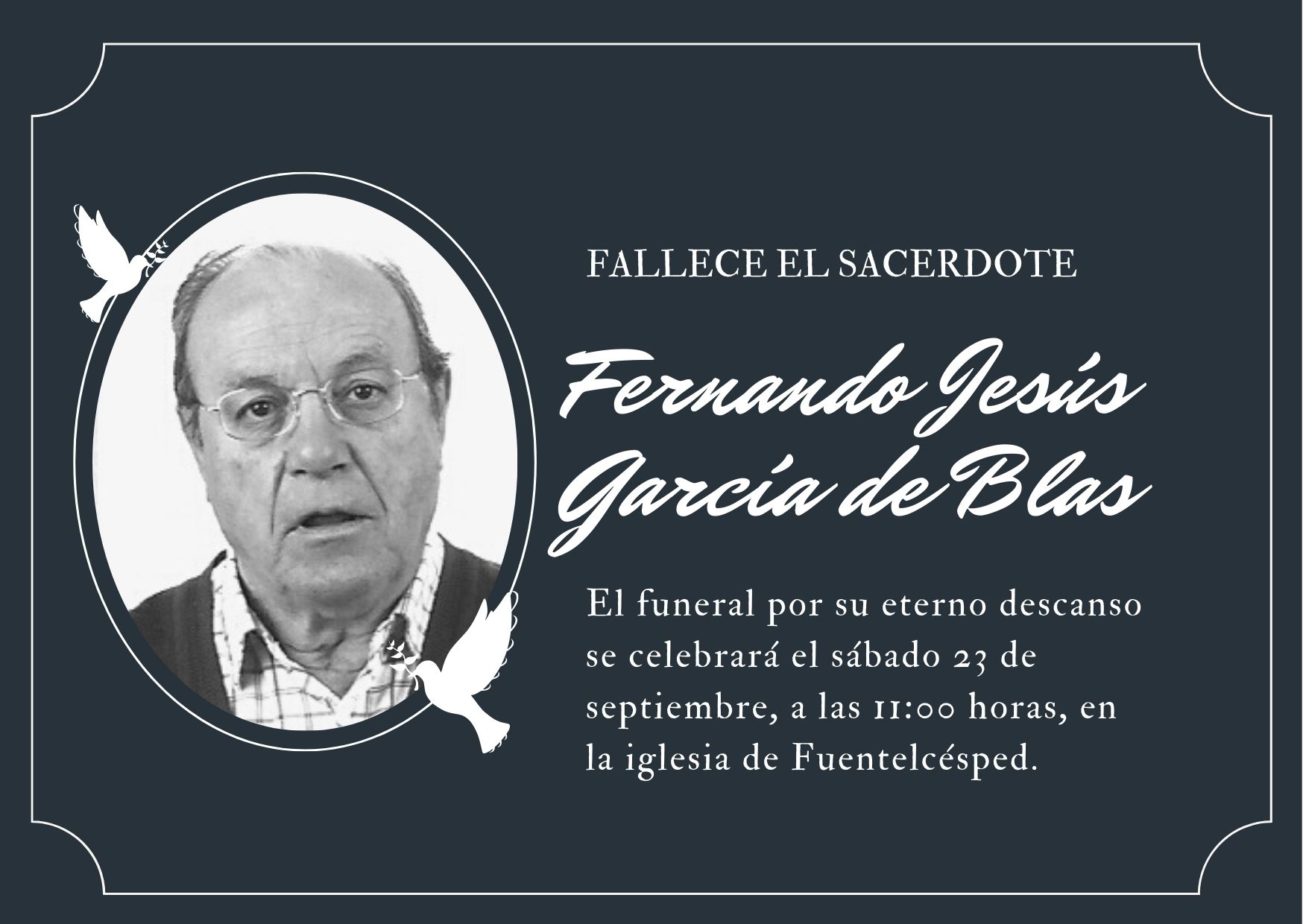 Fallece el sacerdote Fernando Jesús García de Blas 1 fernando jesus garcía de blas