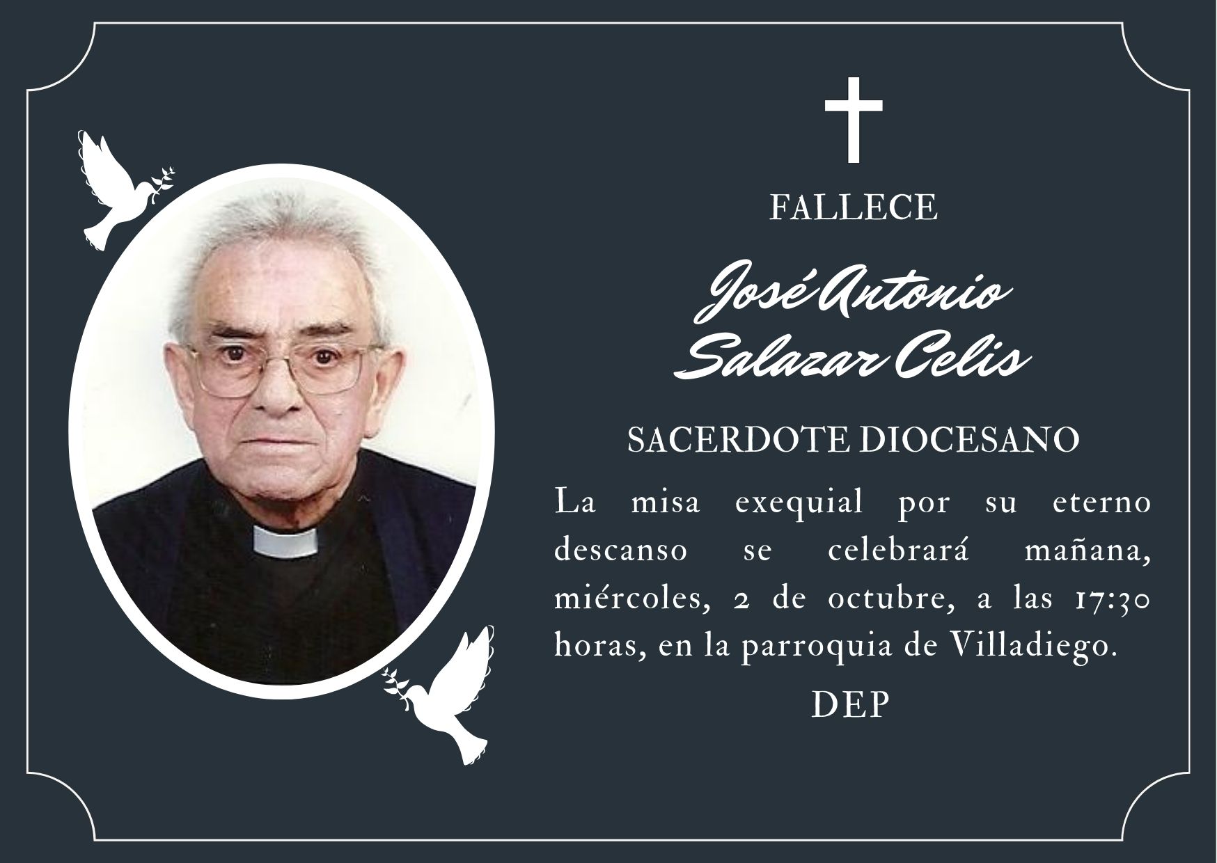 Fallece el sacerdote diocesano José Antonio Salazar Celis
