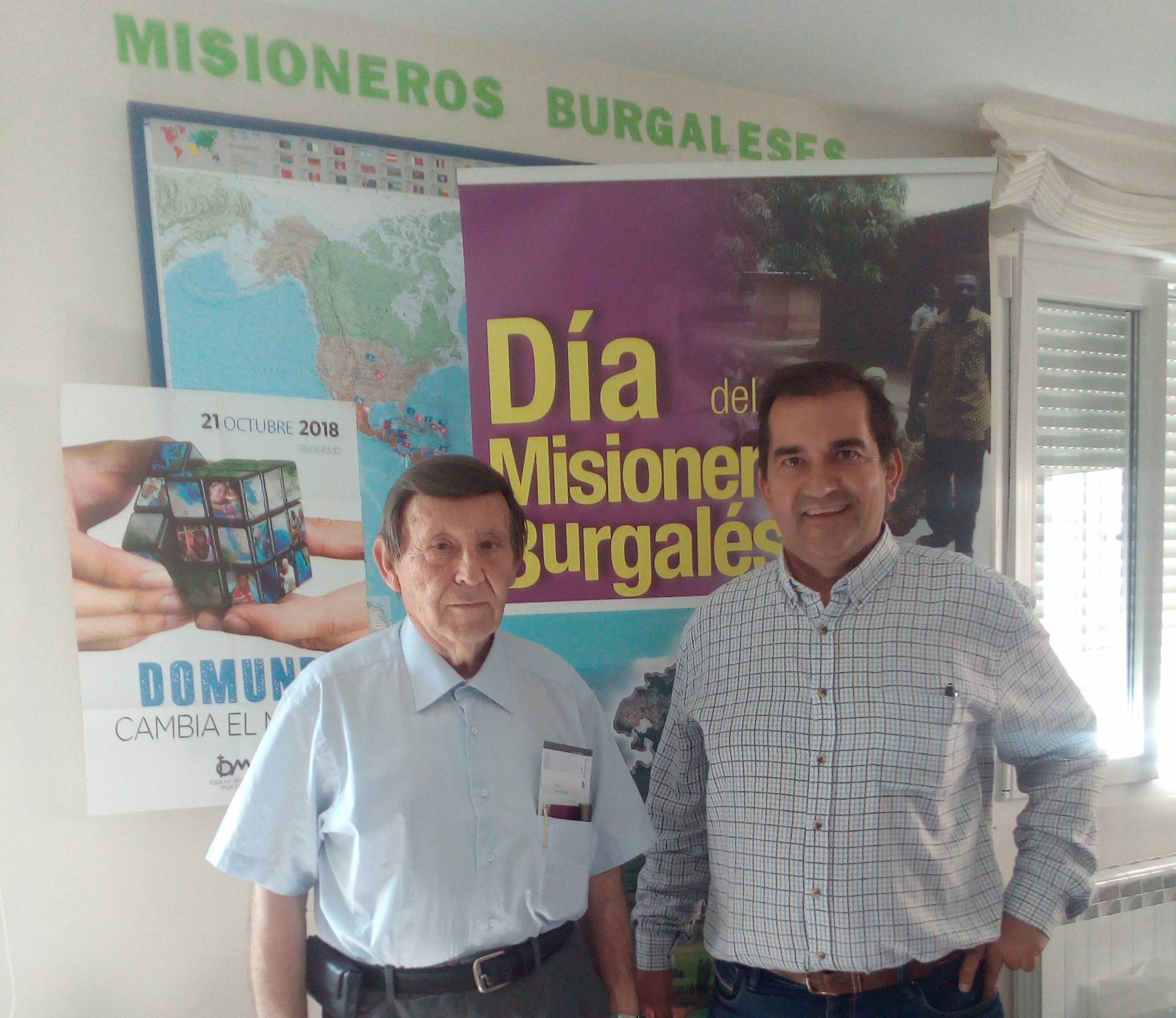 Misionero burgalés en Chile: «La evangelización ha de centrarse en Jesucristo» 1 Jesús Bonachía (i) junto al delegado de Misiones en una reciente visita a Burgos.