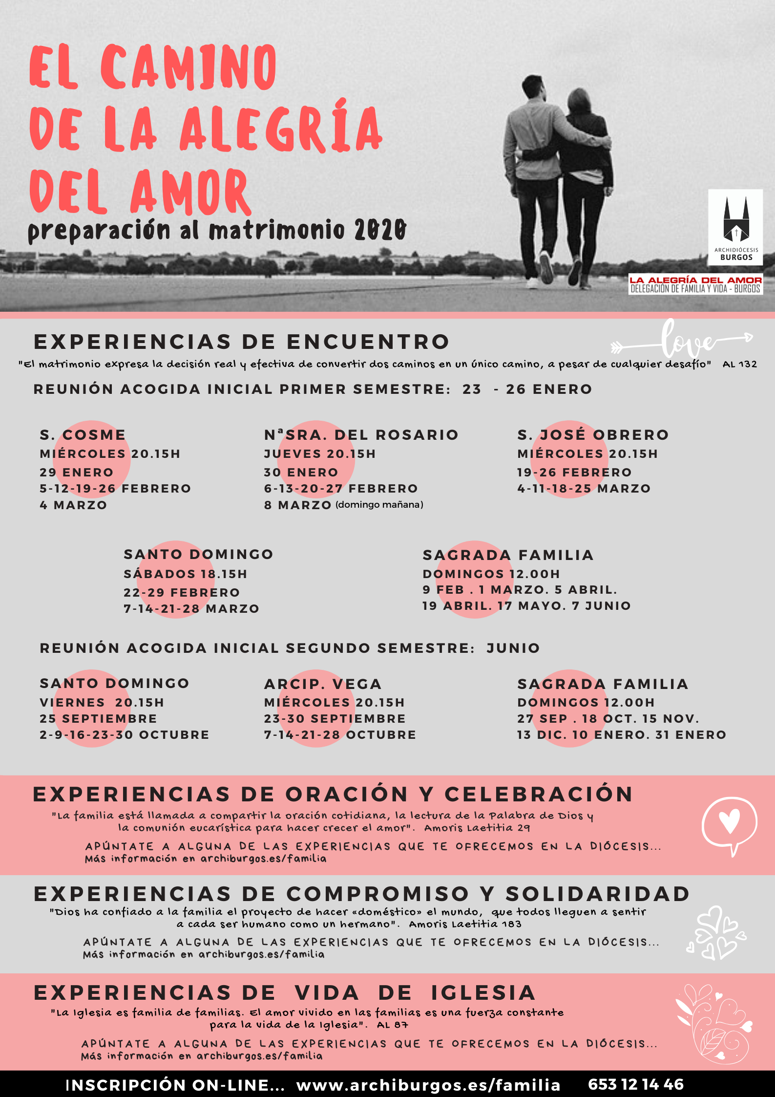Preparación al matrimonio como un «camino de la alegría del amor» 1 preparacion al matrimonio calendario