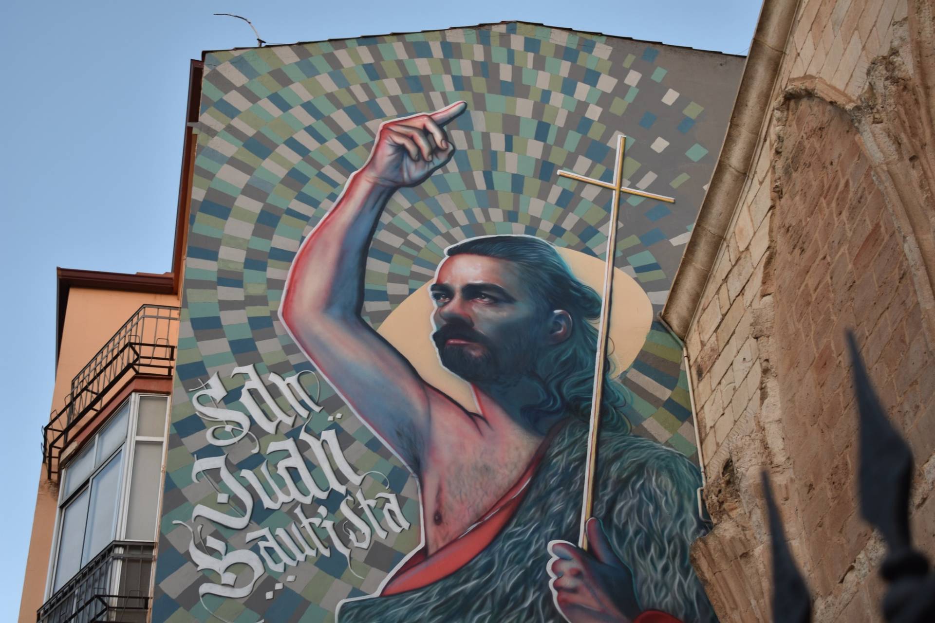 La parroquia de San Juan de la Vera Cruz de Aranda inaugura un mural de 19 metros de altura 2 san juan bautista aranda de duero
