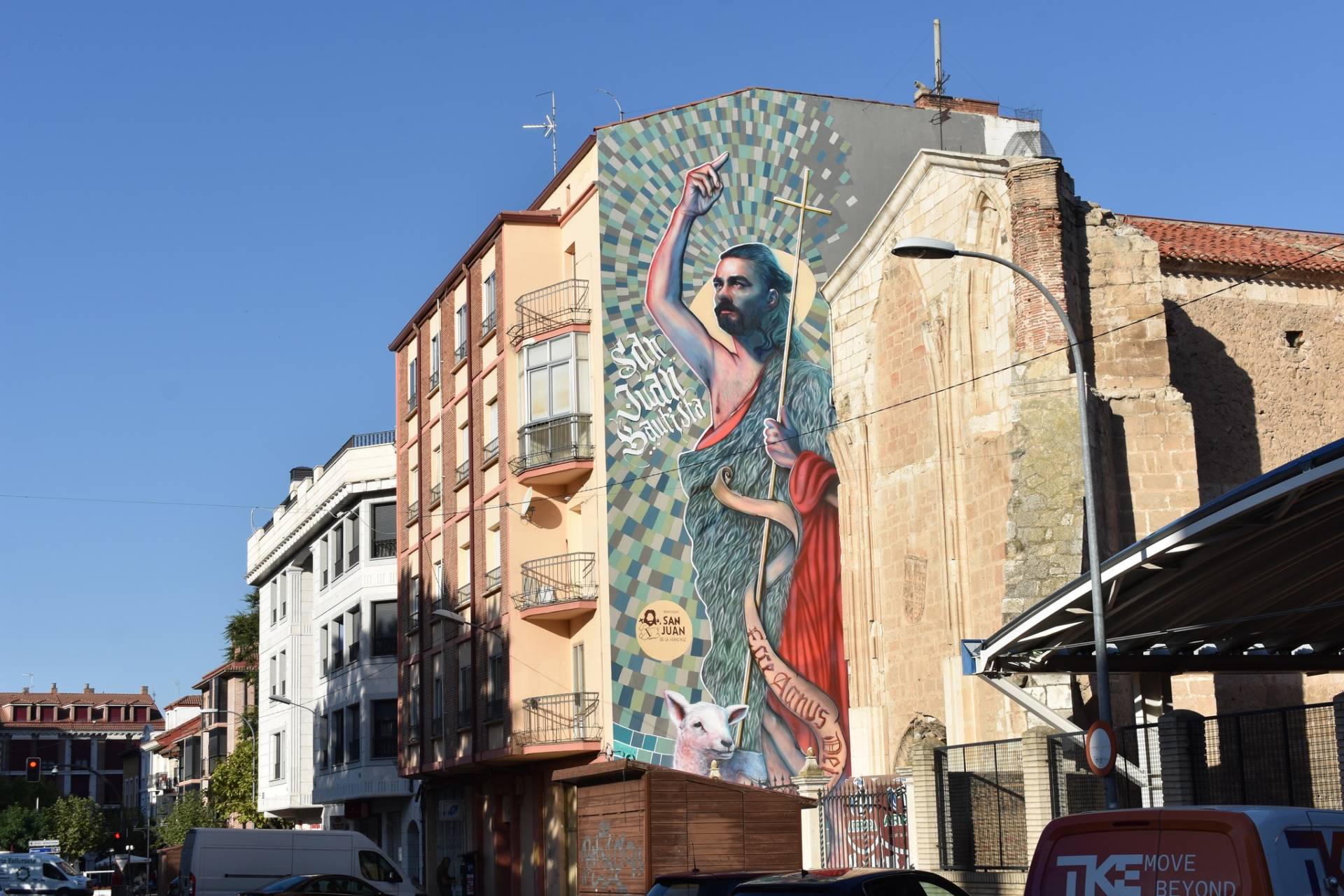 La parroquia de San Juan de la Vera Cruz de Aranda inaugura un mural de 19 metros de altura 1 san juan bautista aranda de duero