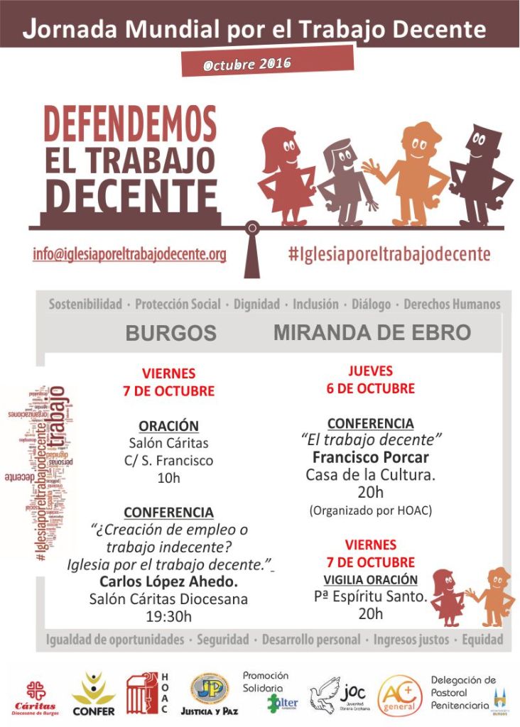 Organizaciones de Iglesia organizan una serie de actividades con motivo del día del trabajo decente 1 trabajo decente caritas