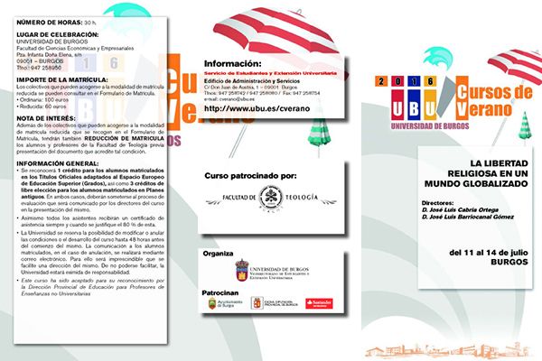 La libertad religiosa en un mundo globalizado, a debate en el curso de verano de la UBU 1 triptico-libertad-religiosa1.jpg