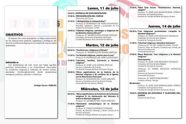 La libertad religiosa en un mundo globalizado, a debate en el curso de verano de la UBU 2 triptico-libertad-religiosa2.jpg